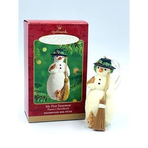 2001 My First Snowman Hallmark Ornament Nature's Sketchbook By M. Bastin MIB